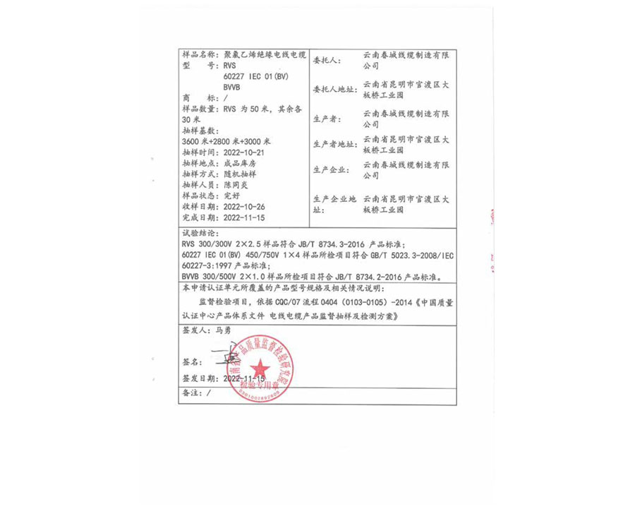 安全監督抽樣試驗報告